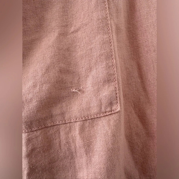 Gap Mid Rise Easy Linen-Blend Ankle Pants Casual Cargo Size Large Petite NWT - Picture 3 of 11